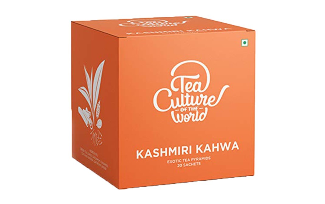 Tea Culture Of The World Kashmiri Kahwa Exotic Tea Pyramids   Pack  20 pcs